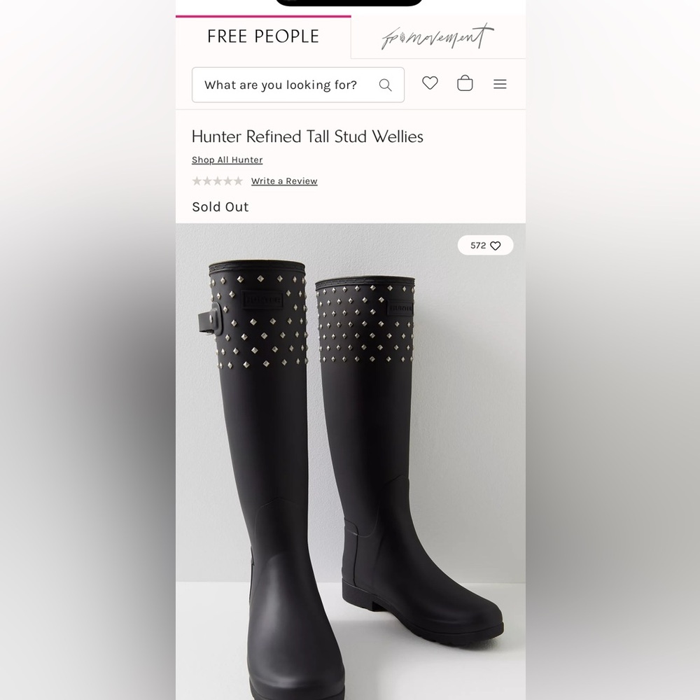 Hunter Refined Tall Stud Wellies. On Free People